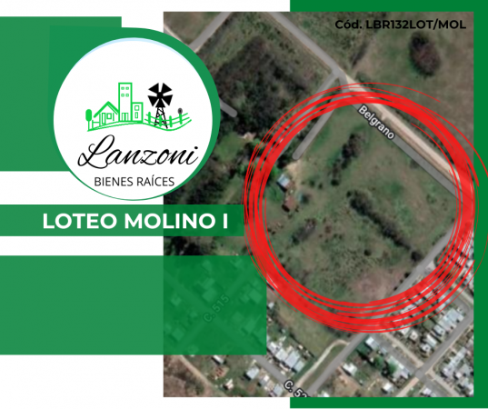 OPORTUNIDAD ULTIMO LOTE en el BARRIO "EL MOLINO I" - Cód. LBR132LOT/MOL 