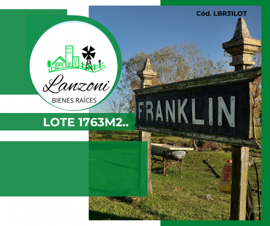 IMPORTANTE OPORTUNIDAD LOTE EN FRANKLIN - Cod. LBR31LOT