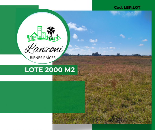  EN VENTA LOTE de 2000M2